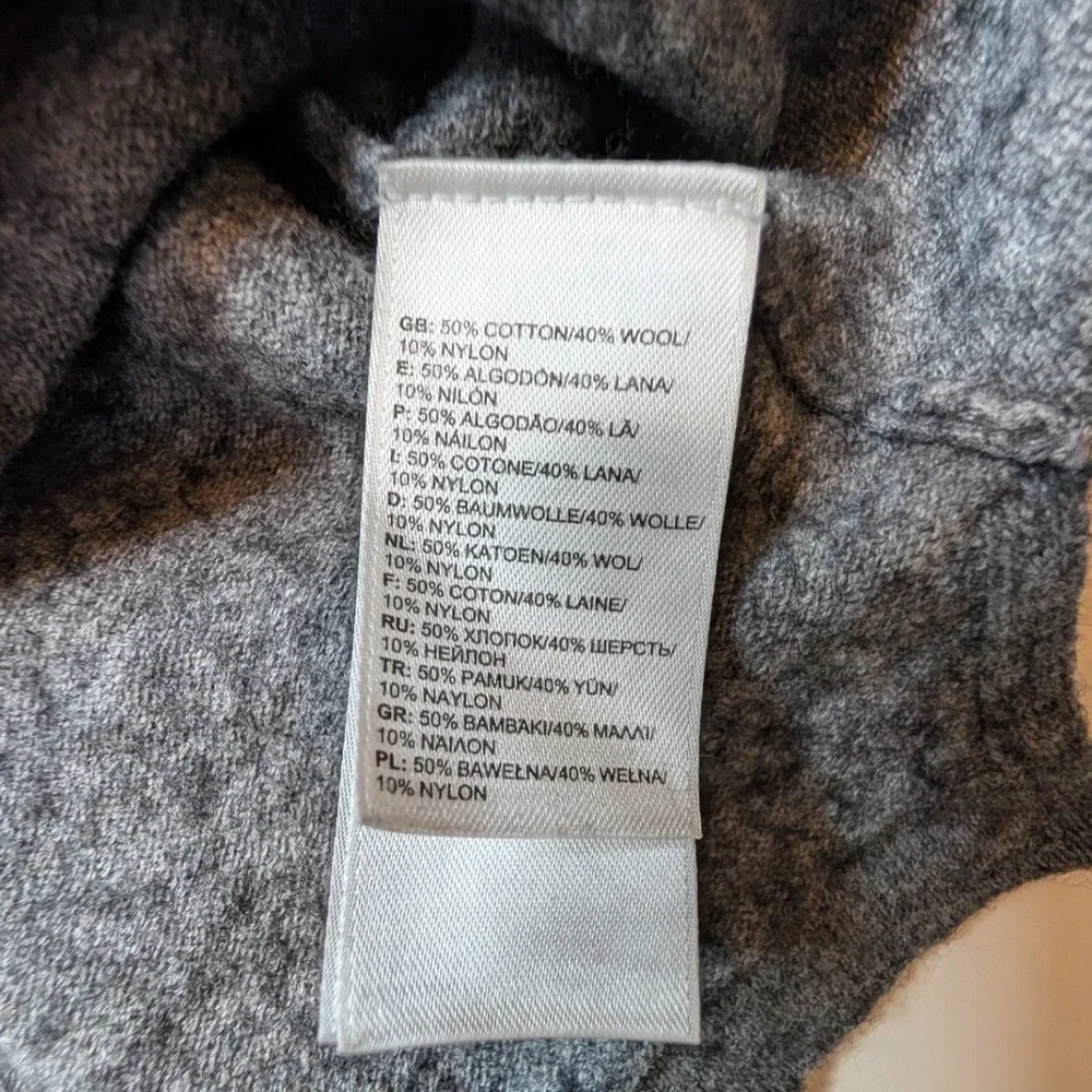 The North Face Mens XXL Gray Wool Blend 1/4 Zip Pullover‎ Sweater Mock Neck
